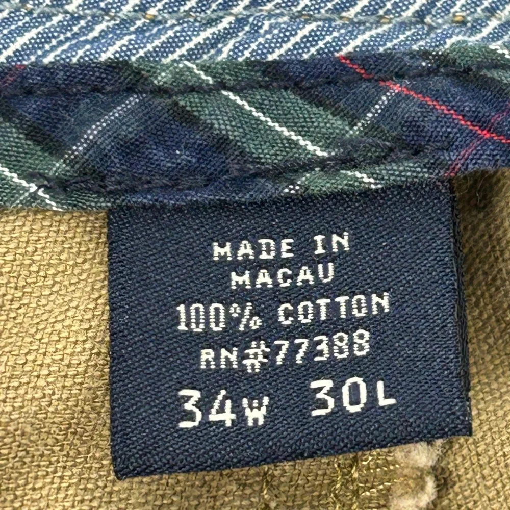 J Crew Corduroy‎ Pants Mens 34x30 Tan Vintage Cord Trousers Flat Front